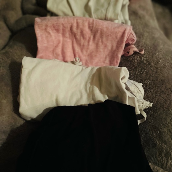 Girls six tank top sets three white two pink one black- size extra small - Picture 4 of 4